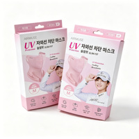 Boîte d'emballage en carton rose OEM/ODM avec trou de suspension, impression UV pour masque de protection solaire, fabricants de produits pour sports de plein air