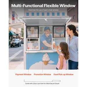 Finestra di Servizio in Lega di Alluminio 60x36 Pollici per Food Truck, Angolo di 85 Gradi, con 6 Funzioni Scorrevoli - Product Image 5
