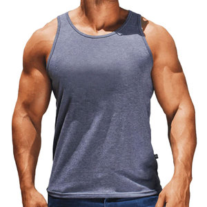 Débardeur sans manches pour homme, jaune fluo, col rond, respirant, en polyester tissé, couleur unie, coupe décontractée et sportive, idéal pour l'été et l'entraînement, avec logo frontal - Product Image 3