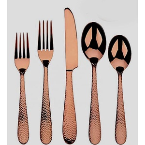 Silver White Matte polished Stainless steel flatware set with modern thick Flat handle design high quality luxury flatware set - Product Image 2