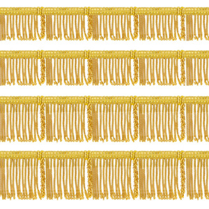 Frange en fil métallique doré, garniture décorative à pompons métalliques pour vêtements, frange de 4 cm de long avec gros bouillon pour uniformes de cérémonie - Product Image 6
