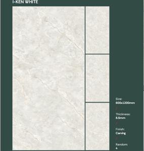 Carreaux de sol pour salon moderne 600x1200mm, aspect marbre poli, en porcelaine, pour villa, école, hôtel, usage commercial - Product Image 3