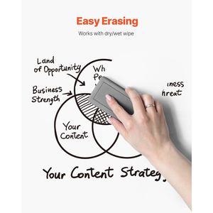 Marcatori cancellabili a secco da 36 conteggi neri e pennarelli con punte a scalpello bianco a basso odore - Product Image 4