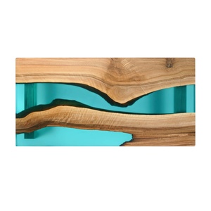 Table à manger en résine époxy Rectangle de Style traditionnel avec table basse en bois de rivière bureau maison salon utilisation de bureau ensemble caractéristique - Product Image 4