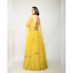 Hermoso Lehenga Choli para fiestas con Secuencia y trabajo Zari - Product Image 6