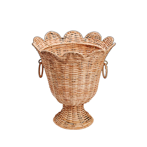 High Quality Natural Rattan <b>Wicker</b> <b>Vase</b> Decorative Flower Holder for Home Decor OEM Manufacturer Export - Product Image 1