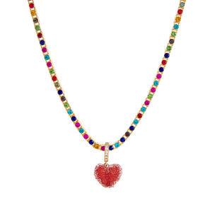 Collier de perles irrégulières en résine faites à la main, multicolores, bijoux de mode, artisanat moulé, pour femmes et filles - Meilleures ventes - Product Image 3