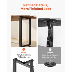 Gambe per Mobili in Acciaio Resistente 74 cm (A) x 45 cm (L), Design Modulare, Facile Montaggio, Carico Massimo 1000 kg, Forma a T Quadrata per 900 kg - Product Image 4