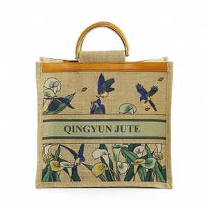 Bolsa de Yute Biodegradable Hecha a Mano con Revestimiento Interior Impermeable - Product Image 3