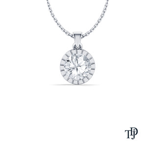 จี้เพชรเม็ดเดี่ยวทรงโซลิแทร์ 14K ทองคำแท้ ดีไซน์คลาสสิคแบบวินเทจ ประดับด้วยเพชรแล็บโกรว์ พร้อมกรอบมิลเกรน - Product Image 6