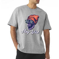 T-shirts en coton 100% blanc uni avec impression 3D en relief, coupe ample, de haute qualité, imprimés en relief, pour hommes
