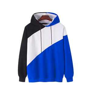 Sweater Washed Black White Winter Season Wholesale Men's Custom Size Knitted Cotton Fleece Hooded Zipper-Up Solid Color <b>Top</b> <b>Coat</b> - Product Image 2