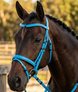 HM GLOBAL Bridon complet en cuir et PVC avec rênes – Équipement équestre robuste pour l'endurance - Product Image 3