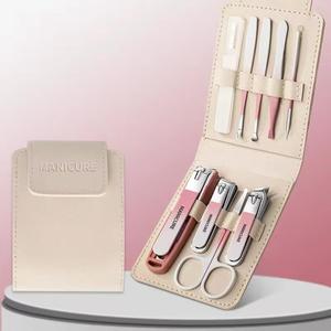 Manicure <b>Kit</b> With 5 In 1 <b>Nail</b> Clipper Stainless Steel Tools Portable Case For Adult Classic Style Manicure Set - Product Image 6