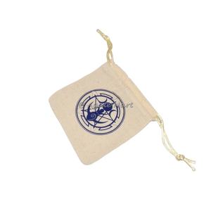 Logo personnalisé de haute qualité imprimé réutilisable non blanchi vide coton lin celluloïd sac rond produit d'artisanat - Product Image 3