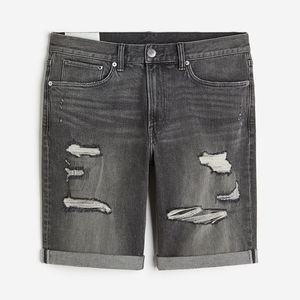 <b>Mens</b> Drawstring Denim Cargo Pants Adjustable Mid Waist Quick Dry Breathable Cotton <b>Jean</b> Bottoms Relaxed Weekend Summer Wear - Product Image 1