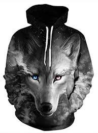 3D Sublimation Wolf Graphic Hoodie All-Over Print Heavyweight Sweatshirt Unisex Custom Digital Print Streetwear Autumn - Product Image 4