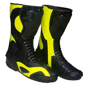 Premium Quality Custom Printed Leather Motorbike Racing Shoes for Men Women Durable Anti-Slip Protective Motocross Shoes - Product Image 1