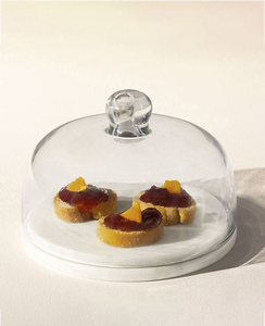 Custom Manufacturer White <b>Marble</b> <b>Cake</b> <b>Stand</b> Platter With Acrylic Dome New Design <b>Marble</b> <b>Cake</b> <b>Stand</b> Hot Sale - Product Image 1