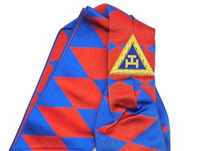 Royal Arch Provincial and Chapter sash premium ceremonial sash red moiré ribbon gold embroidery trim high quality regalia sash - Product Image 5