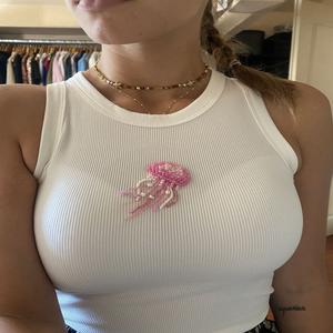 Top de fiesta bordado con cuentas para mujer, top de lujo con cuentas hechas a mano y detalles de bordado artístico. - Product Image 3