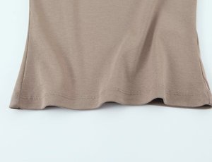 Chaleco de Mujer Transpirable, Ecológico, Tallas Grandes, Alta Elasticidad, Bordado, Manga Corta/Sin Mangas, Cuello Cuadrado, Color Sólido - Product Image 3