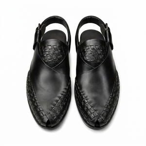 Mules en cuir véritable marron pour homme The Leather Studio, bout fermé, sangle à boucle, style classique, sandales toutes saisons - Product Image 3