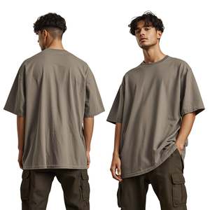 Men Oversized Graphic T-Shirt Skater Style Streetwear Loose Baggy Fit Short Sleeve O-Neck 320g Customized <b>Logo</b> Digital Print - Product Image 2