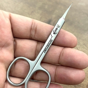 Ciseaux à cuticules professionnels à lame incurvée, 4 pouces, en acier inoxydable, outil de manucure et pédicure de précision, outil de soin des ongles - Product Image 6