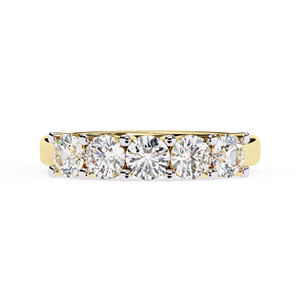Diamant de laboratoire de qualité supérieure, taille ronde, cinq pierres, bijoux fins disponibles à un prix compétitif - Product Image 4