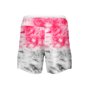 Vintage High Waist Yoga Shorts Elastic Drawstring Tie Closure Mesh Fabric Printed Die Dye Graphic Tie Die Fitness Men's Shorts - Product Image 4