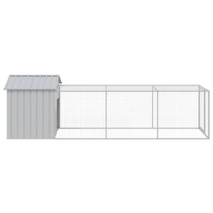 Jaula para Pollos de Acero Galvanizado Gris Claro, 46.1 x 159.4 x 48.4 Pulgadas, para Alojamiento de Animales - Product Image 4