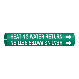 Flexible Snap-On Pipe <b>Marker</b> for Industrial <b>Plant</b> Maintenance Brady Heating Water Return - Product Image 2