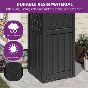 31 Gallon Waterproof Resin Outdoor Parcel <b>Drop</b> <b>Box</b> with Removable Storage Bag and Warning Sign - Product Image 2