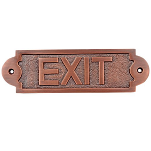 Solid Brass Rectangle Handmade Digital Printing Door <b>Signs</b> EXIT Vintage Antique Victorian Cast Metal Embossed Sign <b>Old</b> Style - Product Image 3