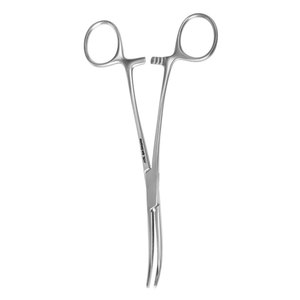 Instrument chirurgical médical pour procédures biliaires de la vésicule biliaire, Pince à conduit cystique grise 9" (22,9 cm) à mâchoires dentelées - Product Image 3