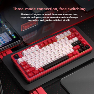 Teclado Gamer AULA FIRE-75, Diseño 75%, Multi-escenario, Aluminio, Tri-modo 2.4G/BT/Cableado, RGB, Interruptores Intercambiables en Caliente - Product Image 4