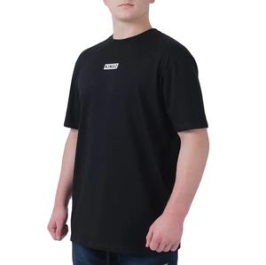 Haute qualité hommes personnalisé imprimé Logo noir coton T-Shirt lourd Style décontracté sérigraphie en gros blanc 2025 - Product Image 1