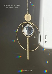 Simple Round Suncatchers <b>Light</b> Catcher Decor For Meditation <b>Space</b> Decoration Aesthetic Room Decoration And Garden Hanging - Product Image 2