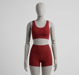 Ensembles de maillots de bain et de sport pour femmes grandes tailles 2026, très demandés, pour le fitness, le yoga et la plage, en couleurs unies, respirants, à taille élastique, anti-tendance - Product Image 6