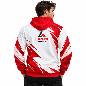 Sweat-shirts à capuche personnalisés de haute qualité imprimés par sublimation, impression intégrale, pour hommes, vêtements de sport, fournisseur en gros - Product Image 4