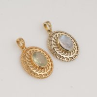 Pendentif Soleil en Pierre de Lune Arc-en-ciel, Collier en Laiton Plaqué Argent avec Pierre Précieuse, Bijou Céleste Bohème, Cadeau Tendance pour Femme