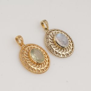 Rainbow Moonstone Sun Pendant Gold Tone Gemstone <b>Necklace</b> Celestial Jewelry Boho <b>Statement</b> Gift for Women Her - Product Image 5