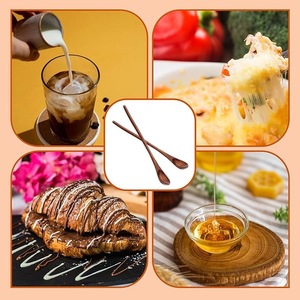 Cuillère à thé en bois artisanale réutilisable, cuillère à café et à sucre, accessoire de cuisine écologique naturel pour la maison - Product Image 3