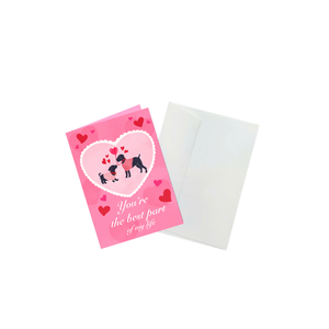 Tarjeta de papel hecha a mano con diseño de pareja de perros, tarjeta emergente con tema de amor, diseño de San Valentín, tarjetas de felicitación para pareja, tarjeta emergente 3D - Product Image 4
