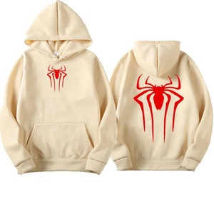 Sudadera con Capucha y Logotipo de Araña Roja para Hombre, Informal, de Algodón, Tejida, Corte Regular, para Otoño, con Diseño de Estampado Frontal - Product Image 3