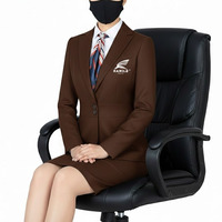 Blazer Formal de Negocios para Mujer, el Más Popular, Color Sólido, Manga Larga, Un Solo Botón, Chaqueta de Traje de Oficina con Cristales