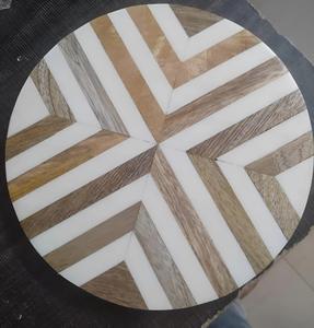 Mesa de Cajones con Incrustaciones de Hueso de ILAHI, Diseño Moderno con Detalles de Ágata, Almacenamiento de Tres Niveles, Mueble Portátil para Sala de Estar/Hogar - Product Image 3