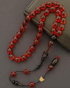 Rosario de cuentas de resina naranja hecho a mano, forma redonda, temática religiosa budista, borla decorativa, artesanía SOFIYA CRAFT, fundición. - Product Image 5
