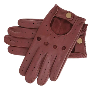 Guantes de Conducción de Piel de Oveja Genuina de Primera Calidad – Piel de Cordero Suave, Ajuste Flexible, Agarre Antideslizante, Estilo Clásico Perforado Unisex - Product Image 2